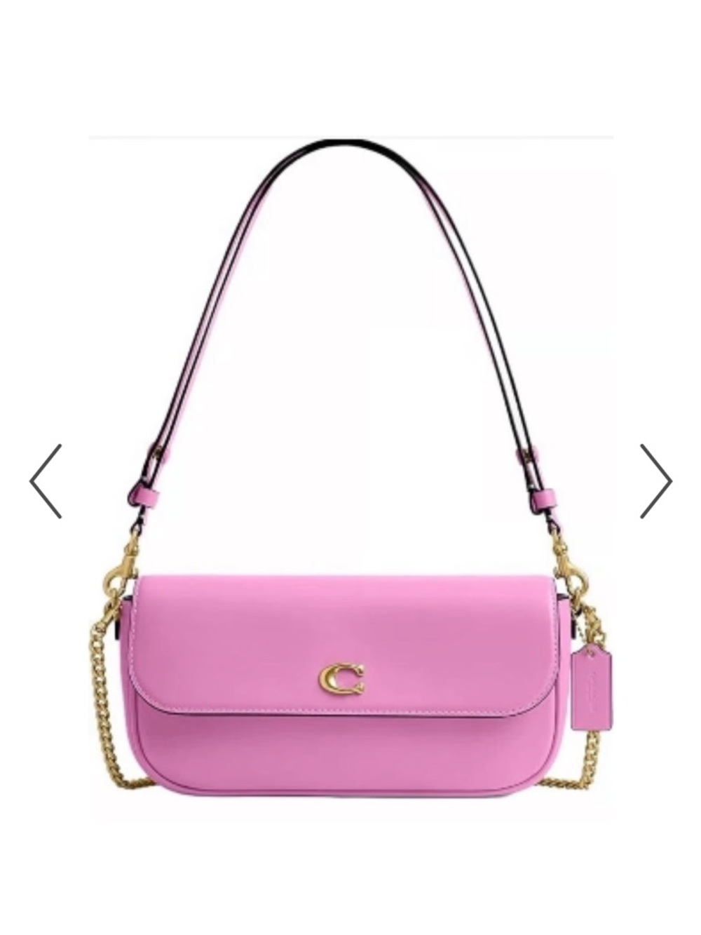 Coach Brook Flap Chain Bag - Fuschia